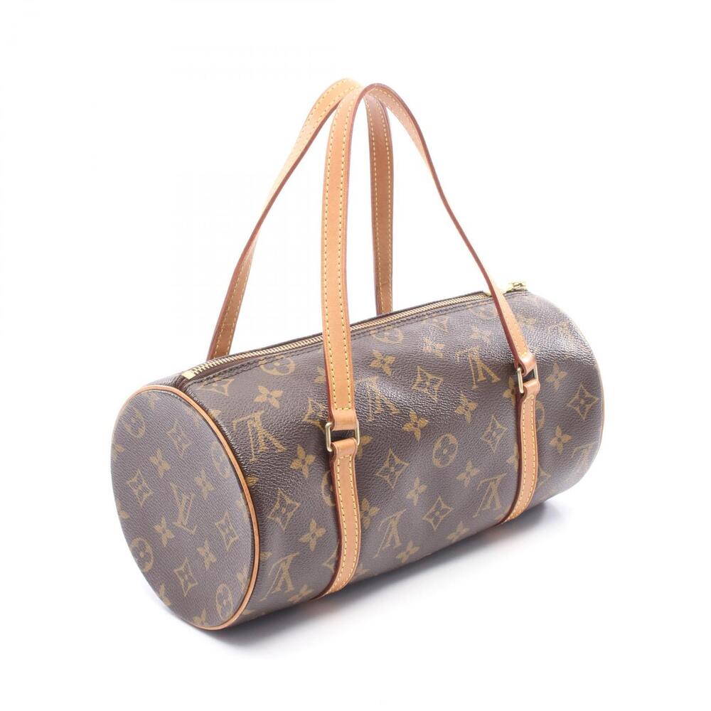 Louis Vuitton Papillon Handbag Canvas Leather Monogram Brown